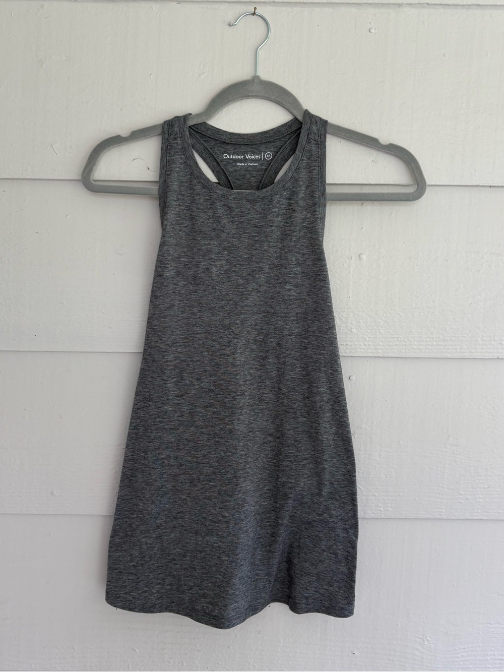Outdoor Voices Heather Gray Muscle Tank Top Size XS Sleeveless Activewear Athle